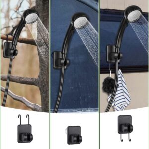Portable Shower Pump with Rechargeable 6000mAh Battery - Outdoor Shower IPX7 Waterproof - With Temperature Display - Suitable for Camping, Car Washing and Pet Washing (Gray)