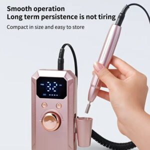 Professional Nail Drill: Quiet and Efficient, LED Digital Display, 31 Accessories for All-in-One Use, Easy for Beginners to Master.Dark grey