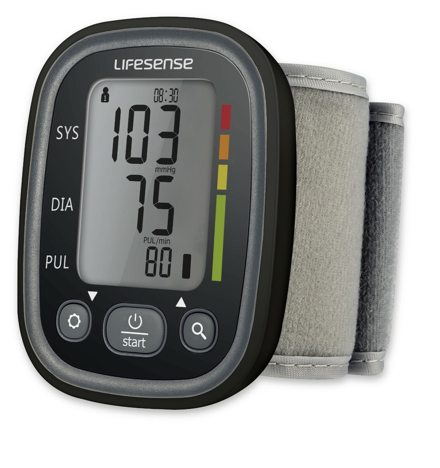 Automatic Digital Wrist Blood Pressure Monitor Black