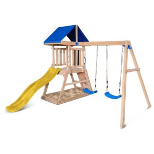 Lifespan Kids Hazelbrook Swing Set & Play Centre with 1.8m Slide (Yellow)